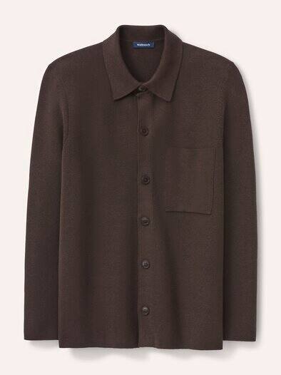 Milano Strickjacke mit Baumwolle Dunkelbraun