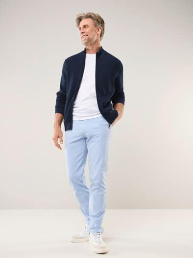 Strickjacke Waffelstruktur Marine