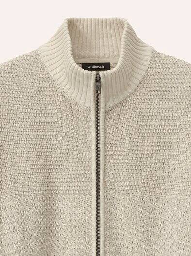 Strickjacke aus Baumwolle Natur
