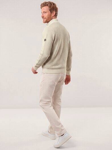 Strickjacke aus Baumwolle Natur