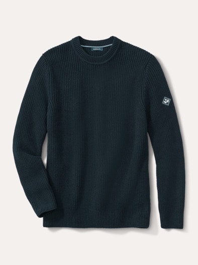 Patentstrick-Pullover Marine