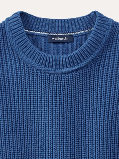 Patentstrick-Pullover Lichtblau