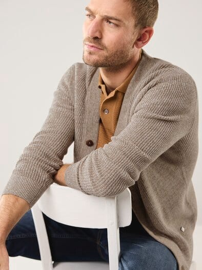 Mouline Cardigan Sand/Toffee