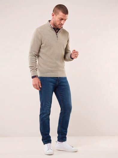 Troyer aus Baumwollmix Natur