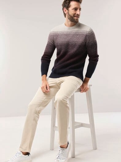 Degradee Pullover Dunkelrot