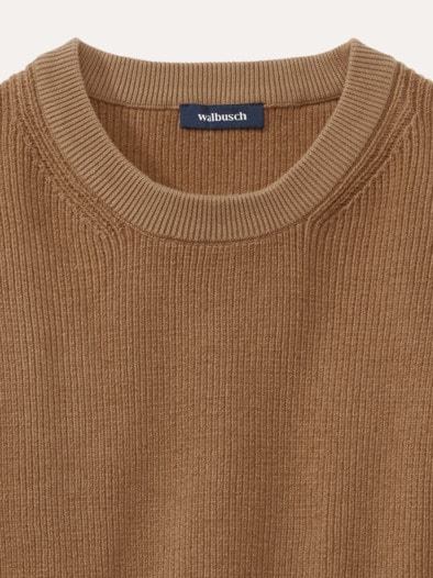 Komfort Ripp-Pullover Camel