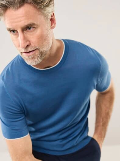 Feinstrick Shirt Rauchblau