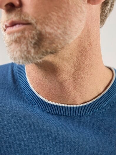 Feinstrick Shirt Rauchblau