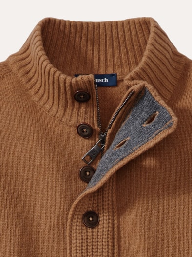 Premium Lammwoll-Troyer Camel
