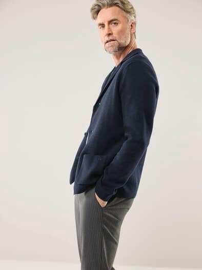 Milano Rib Blazer Navy