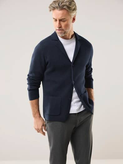 Milano Rib Blazer Navy