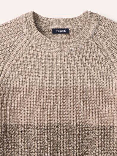 Rundhalspullover mit Farbverlauf Natur/Beige