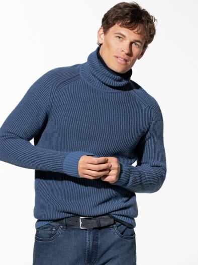 Rippen-Rolli Kuschelweich Jeansblau