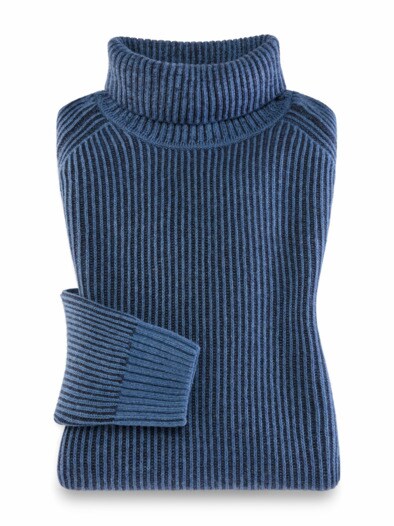Rippen-Rolli Kuschelweich Jeansblau