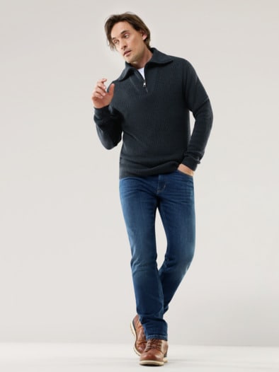 Vanise-Troyer Jeansblau