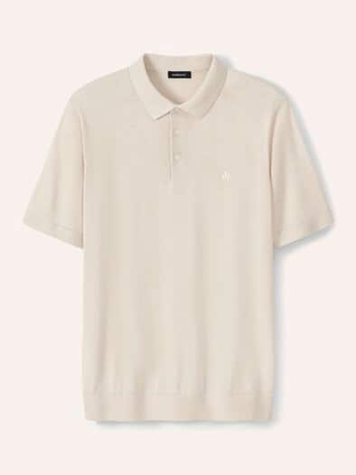 Premium Strickpolo Natur