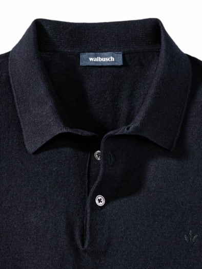 Premium Strickpolo Marine