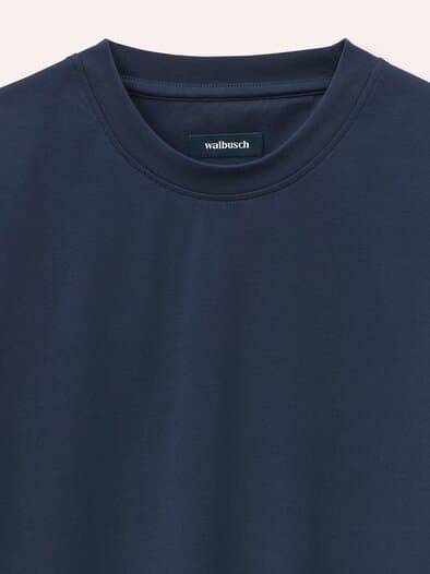 Langarmshirt aus Baumwollmix Marine