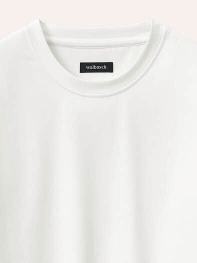 Langarmshirt aus Baumwollmix Weiß