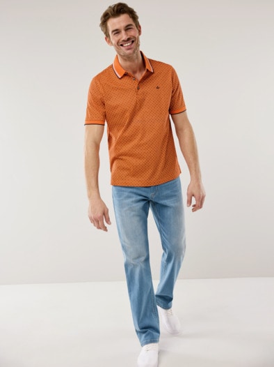 Mosaik-Polo Orange