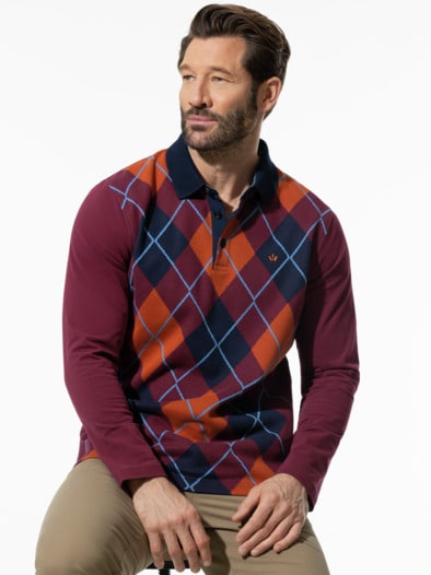 Rauten-Polo Supersoft Raute Bordeaux