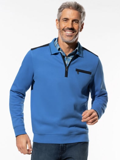 Extraglatt-Polo-Pullover 2.0 Azurblau