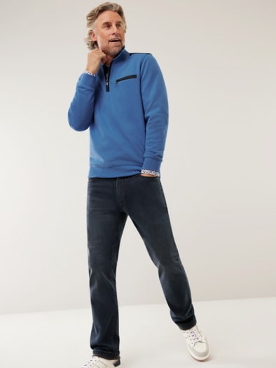 Extraglatt-Polo-Pullover 2.0 Azurblau