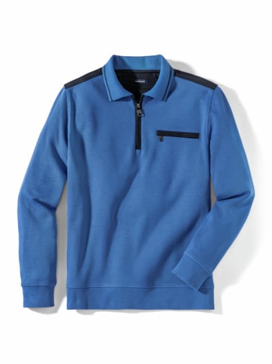 Extraglatt-Polo-Pullover 2.0 Azurblau