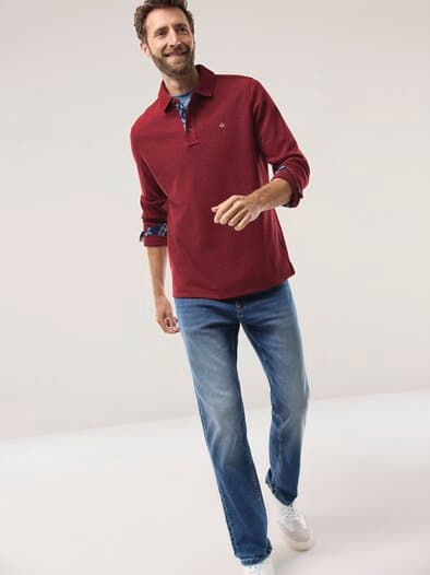 Premium Polo Dunkelrot