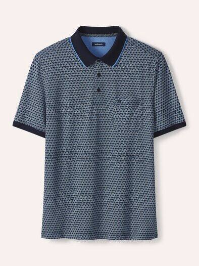 Extraglatt-Polo Bicolor Druck Minimal