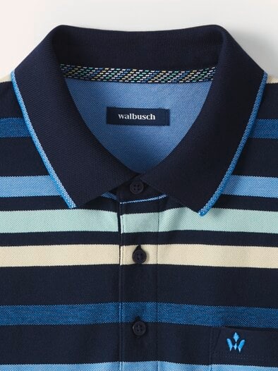 Extraglatt-Polo Bicolor Streifen