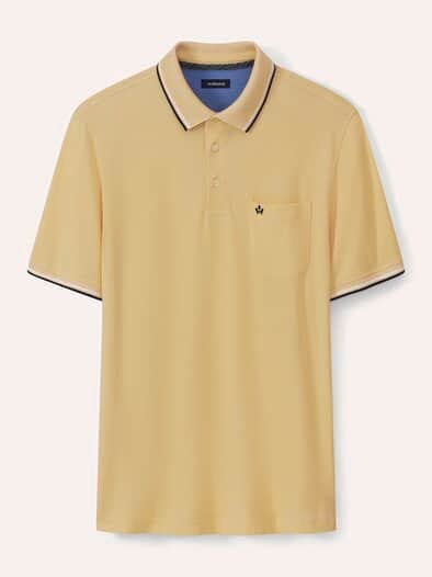 Extraglatt-Polo Bicolor Uni Gelb