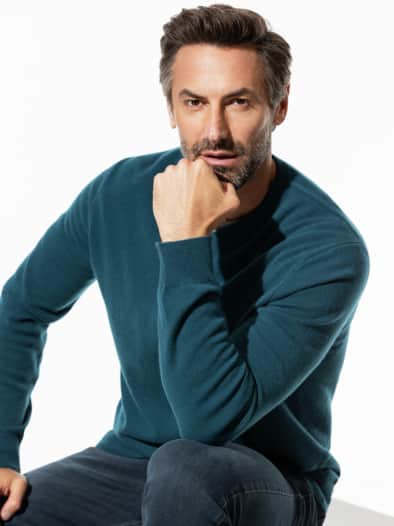 Premium Cashmere-Pullover Smaragd