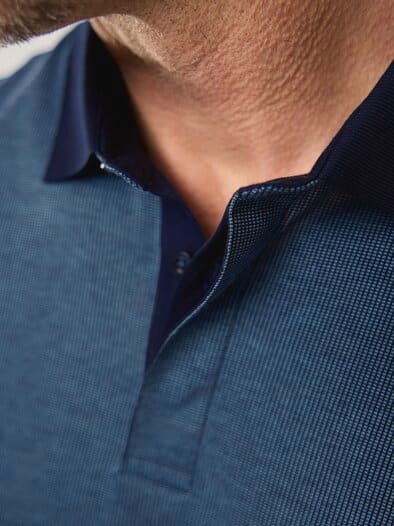Jaquard-Polo Bicolor Marine