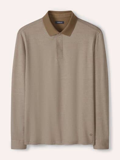 Jaquard-Polo Bicolor Sand