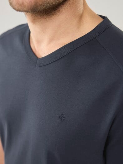 Zu schade für drunter-Shirt V-Neck Marine