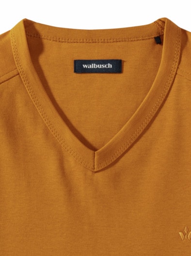 Zu schade für drunter-Shirt V-Neck Safran