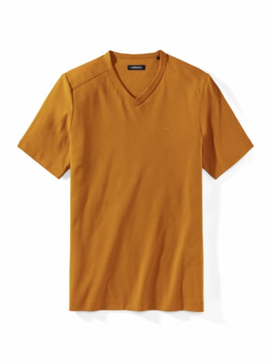 Zu schade für drunter-Shirt V-Neck Safran