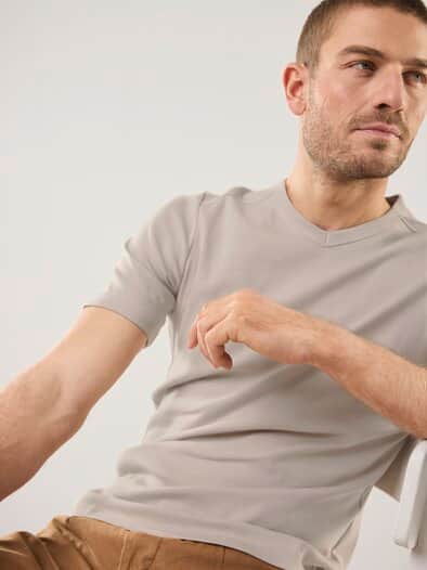 Zu schade für drunter-Shirt V-Neck Natur