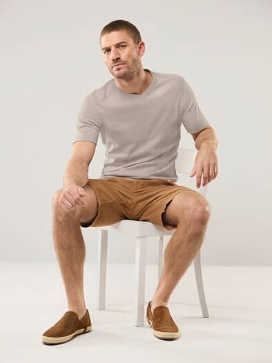 Zu schade für drunter-Shirt V-Neck Natur