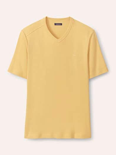 Zu schade für drunter-Shirt V-Neck Gelb