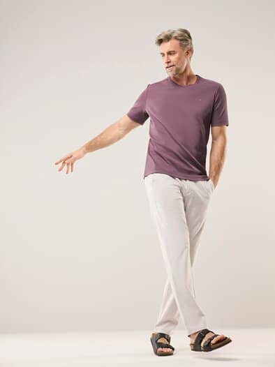 Zu schade für drunter-Shirt V-Neck Flieder