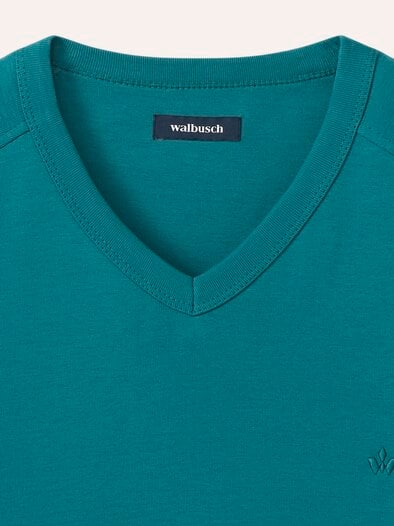 Zu schade für drunter-Shirt V-Neck Smaragd