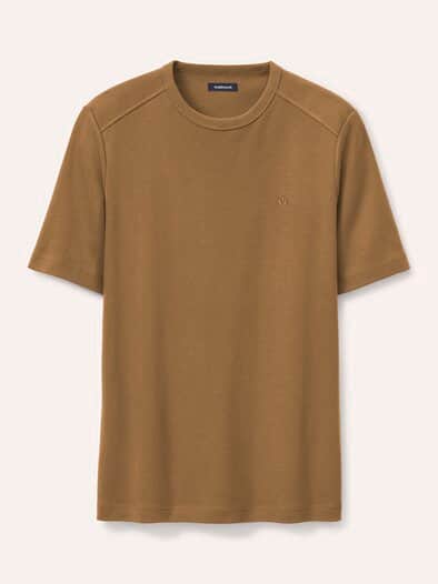 Das zu schade für drunter-Shirt Cognac