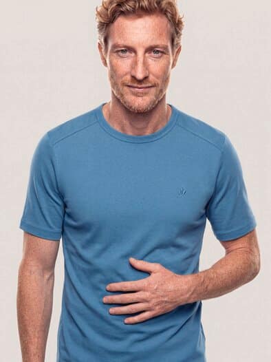 Das zu schade für drunter-Shirt Rauchblau
