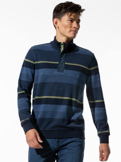 Vier Jahreszeiten-Troyer Streifen Marine