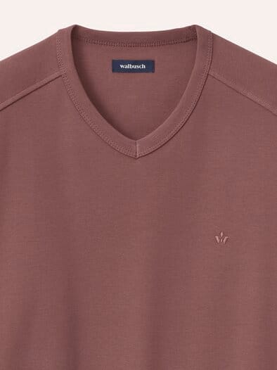 Zu schade für drunter-Shirt V-Neck Braun