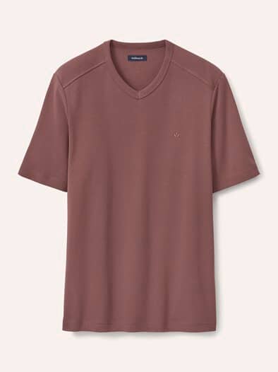 Zu schade für drunter-Shirt V-Neck Braun