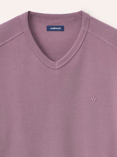Zu schade für drunter-Shirt V-Neck Rosenholz