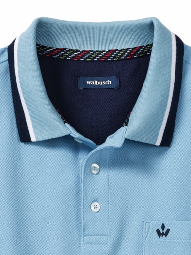 Pique-Polo Hitzefrei Hellblau